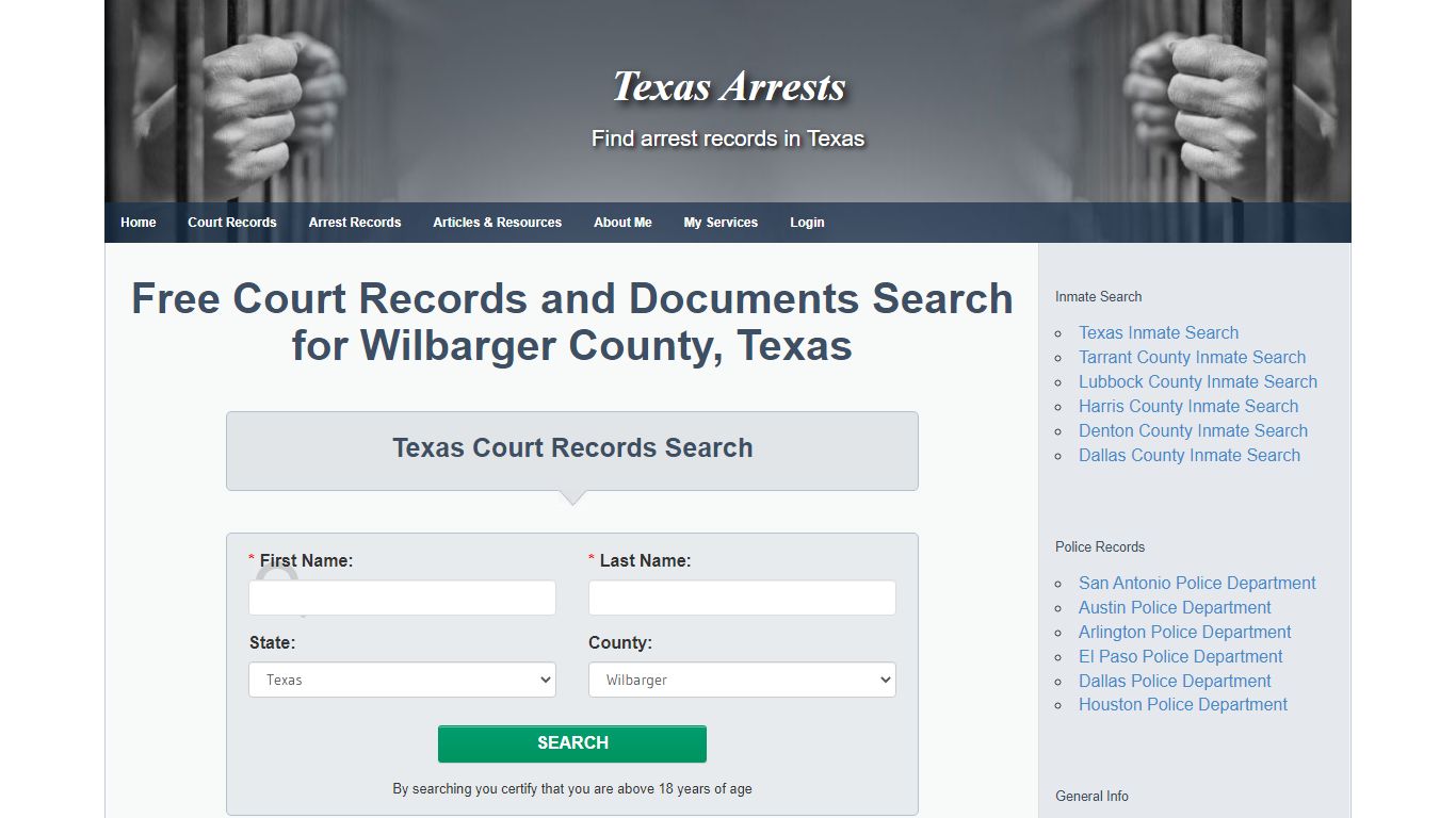 Free Court Records and Documents Search for Wilbarger County, Texas ...