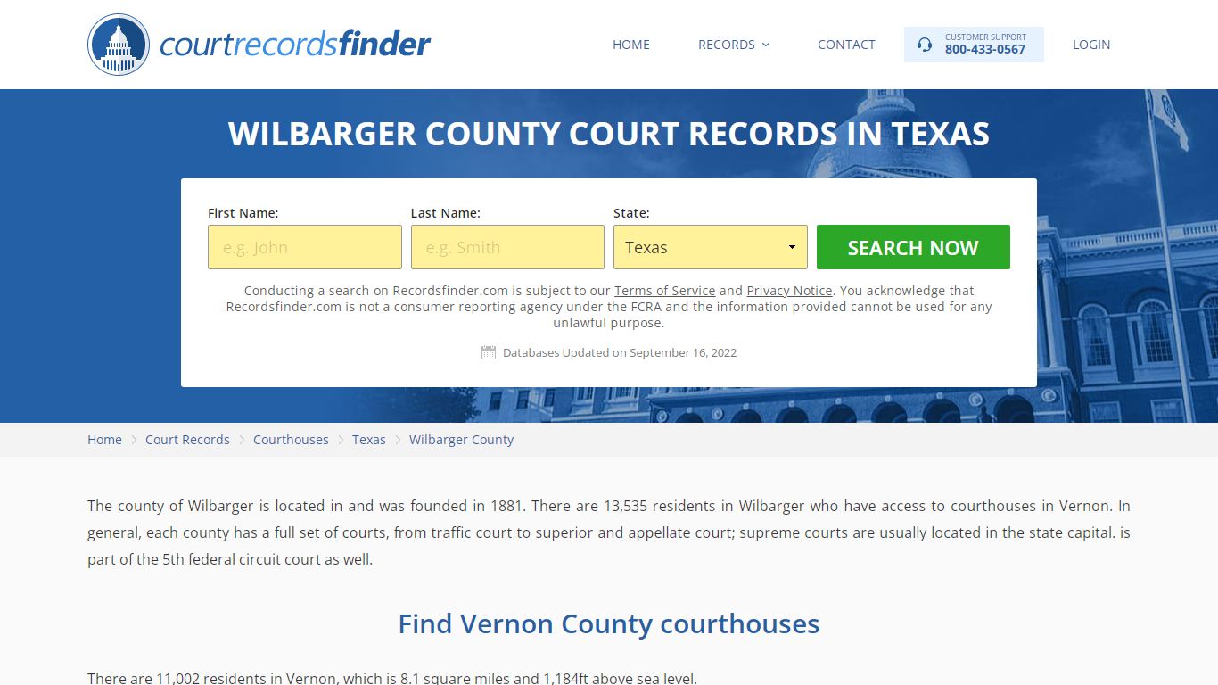Wilbarger County, TX Court Records - Find Wilbarger Courthouses